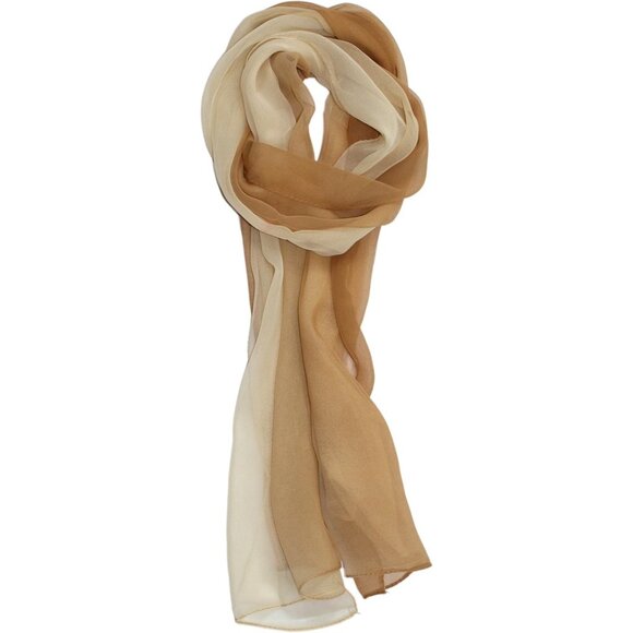 Silk Ombre Lightweight Accent Scarf-Beiges - Picture 2 of 3